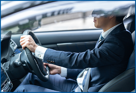 自宅～お客様宅に移動